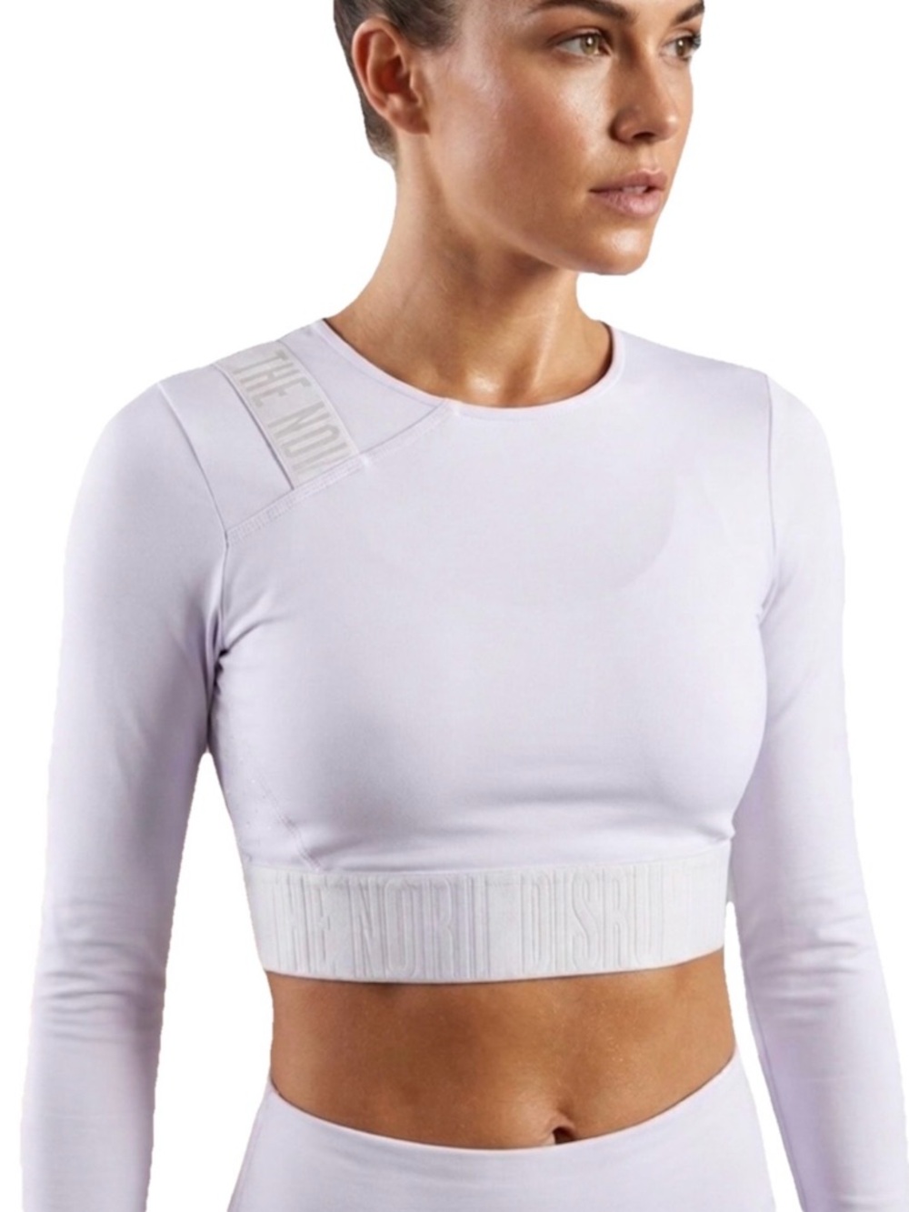 Lime and Vine Chelsea Athletic Workout Long Sleeve Crop Top Women’s White Sz XS
